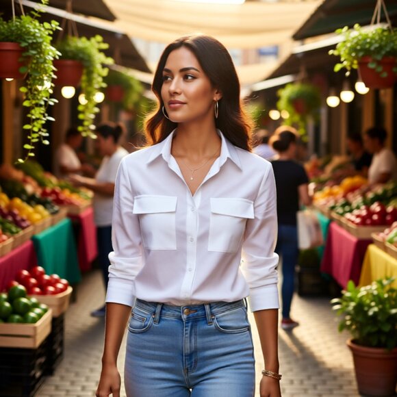 Vera Wang Tops - Elegant White Vera Wang Blouse –Size XS